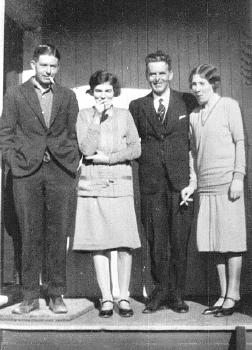 Group on porch